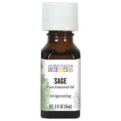 Aura Cacia, Essential Oil Sage, (salvia officinalis) 0.5 Fl Oz Aura Cacia