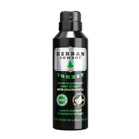 Herban Cowboy, Dry Spray  Deodorant, Forest 2.8 Oz Herban Cowboy