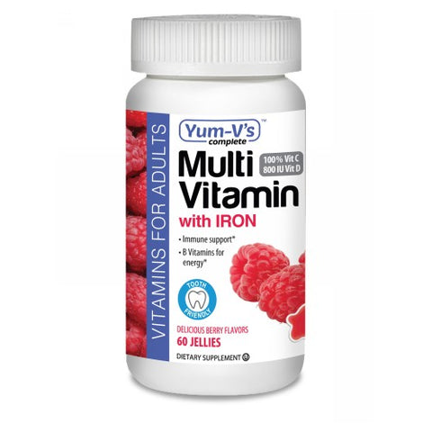 Multivitamin with Iron for Adults 60 Count by Yum-V's