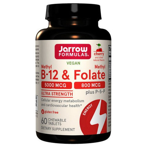 Jarrow Formulas, Methyl B-12 & Methyl Folate, Cherry 60 Lozenges Jarrow Formulas