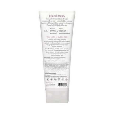 Derma e, Anti-Aging Shea Body Lotion Rosehip And Almond, 8 Oz