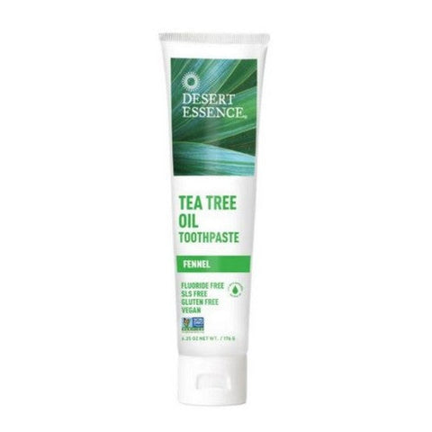 Desert Essence, Tea Tree Oil Toothpaste, Fennel, 6.25 Oz Desert Essence