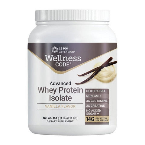 Life Extension, Advanced Whey Protein Isolate, Vanilla 454 Grams Life Extension