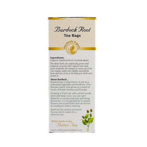 Celebration Herbals, Organic Burdock Root Tea, 24 Bags Celebration Herbals