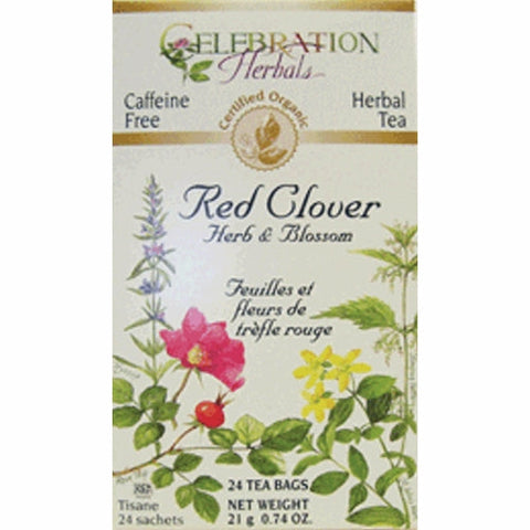 Celebration Herbals, Organic Red Clover Herb & Flower Tea, 24 Bags Celebration Herbals