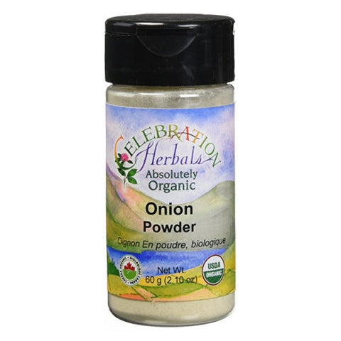 Celebration Herbals, Organic Onion Powder White, 60 grams Celebration Herbals