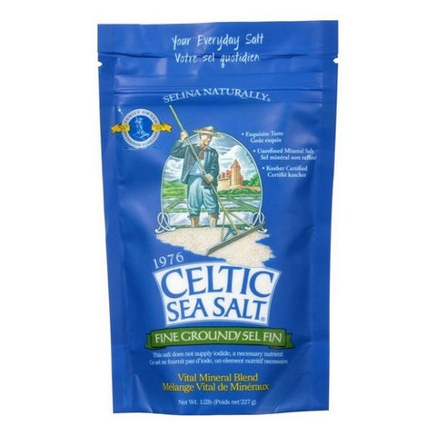 Celtic Sea Salt, Fine Ground Mineral Sea Salt, 8 Oz