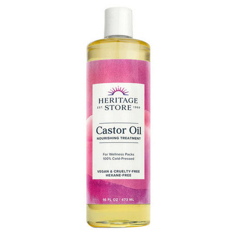 Heritage Store, Castor Oil Cold Pressed, 16 Fl Oz Heritage Store