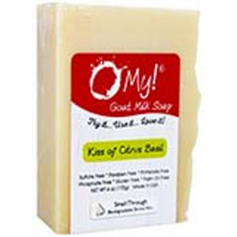 O MY!, Goat Milk Soap, Kiss of Citrus Basil 6 Oz O MY!