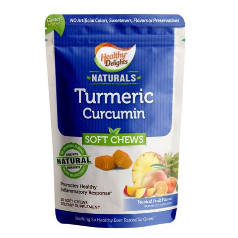 Healthy Delights, Turmeric Curcumin, 30 Chews Healthy Delights