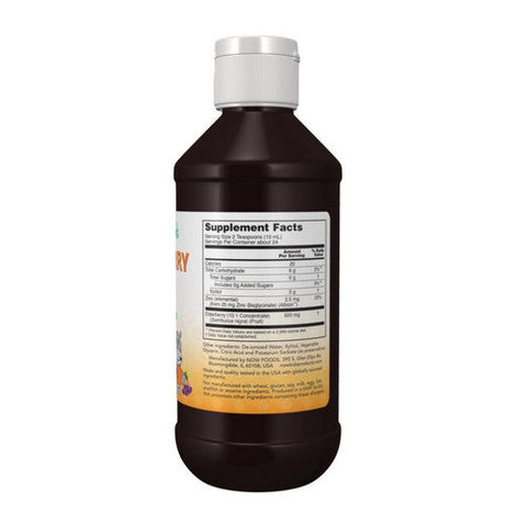 Now Foods, Elderberry Liquid for Kids, 8 Oz Now Foods