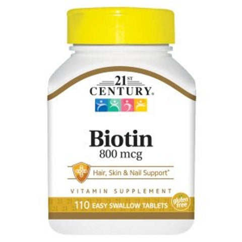21st Century, Biotin, 800 mcg, 110 Tabs 21st Century