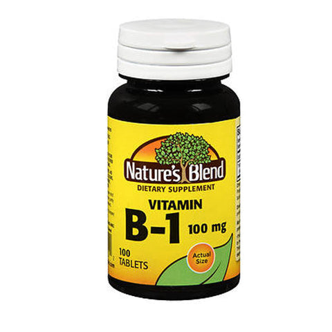 Nature's Blend, Vitamin B1 Tablets, 100 mg, 100 Tabs Nature's Blend