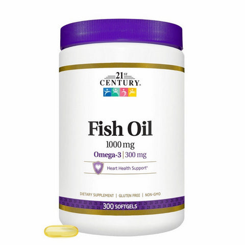 21st Century, Fish Oil Omega 3, 300 Caps 21st Century