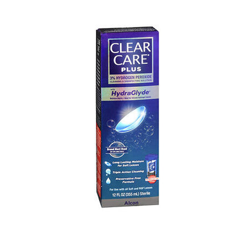 Clear Care, Plus with HydraGlyde Cleaning & Disinfecting Solution, 12 Oz Clear Care
