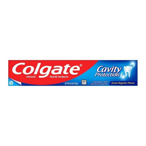 Colgate, Cavity Protection Toothpaste With Fluoride Minty Great Regular Flavor, 6 Oz Colgate