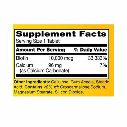 21st Century, Biotin, 10,000 Mcg, 120 Tabs 21st Century