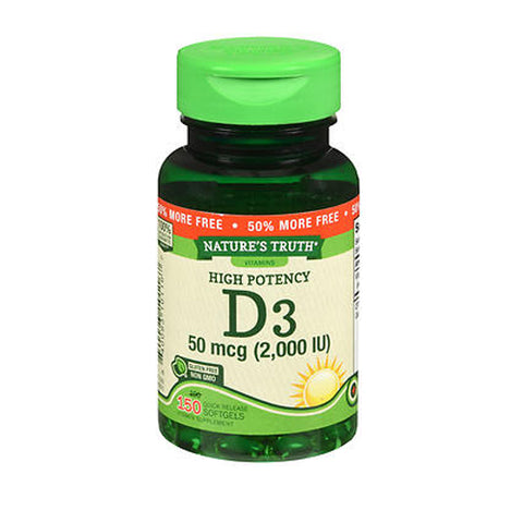 Nature's Truth, Vitamin D3, 50 Mcg, 150 Softgels Nature's Truth