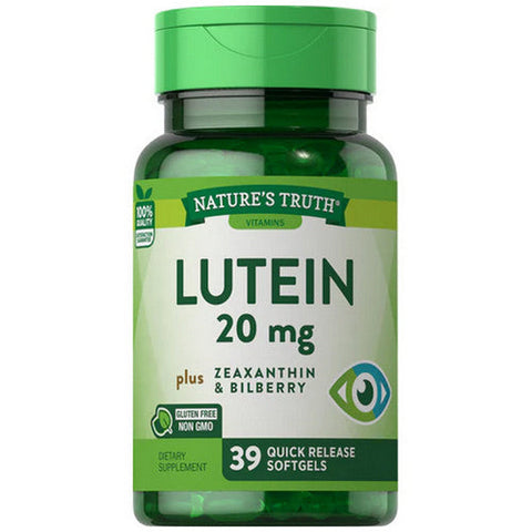Nature's Truth, Lutein Plus Zeaxanthin & Bilberry Quick Release Softgels, 20 Mg, 39 Caps Nature's Truth