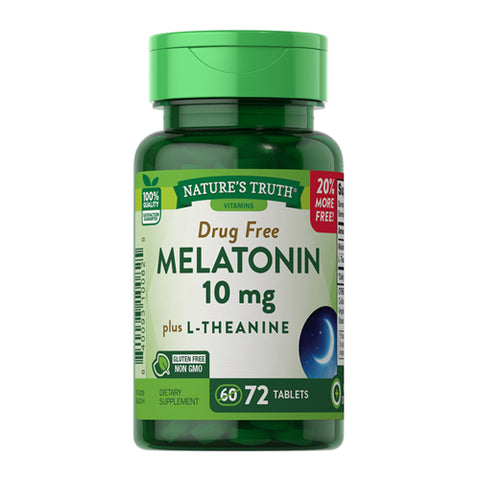 Nature's Truth, Melatonin 10 Mg Plus L-Theanine Tablets, 10 Mg, 72 Tabs Nature's Truth