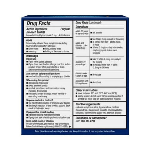 Xyzal, Allergy 24 Hr Tablets, 35 Tabs Xyzal