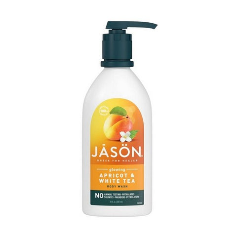 Jason Natural Products, Body Wash Satin, Apricot 30 FL Oz Jason Natural Products