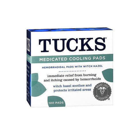 Tucks, Medicated Cooling Hemorrhoidal Pads, 100 Count Tucks