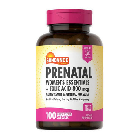 Sundance, Prenatal Women'S Essentials + Folic Acid, 800 Mcg, 100 Caps Sundance
