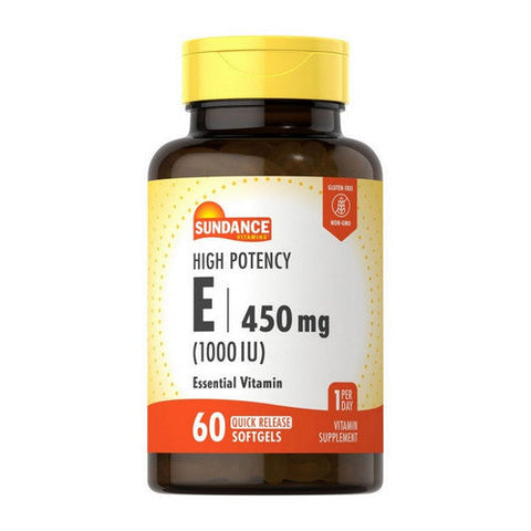 Sundance, High Potency Vitamin E, 450 Mg, 60 Caps Sundance