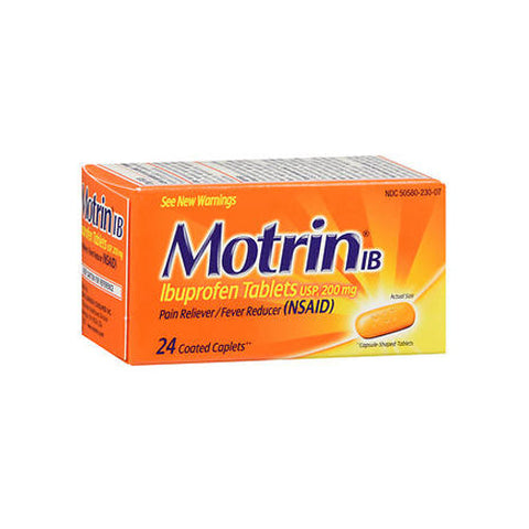 Motrin, Ib Ibuprofen Coated Caplets, 200 Mg, 24 Tabs Motrin