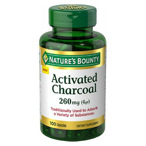 Nature's Bounty, Nature's Bounty Activated Charcoal Capsules, 260 mg, 100 Caps Nature's Bounty