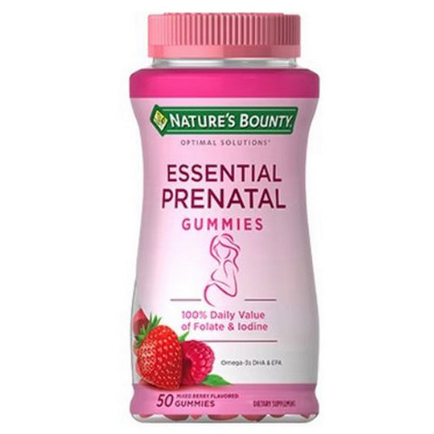 Nature's Bounty, Nature's Bounty Optimal Solutions Essential Prenatal Gummies, 50 Each Nature's Bounty