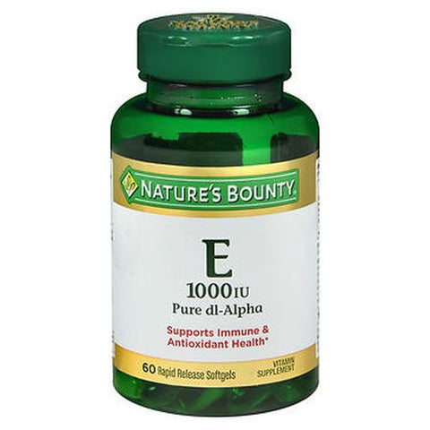 Nature's Bounty, Nature's Bounty Vitamin E Softgels, 1000 IU, 60 Caps Nature's Bounty