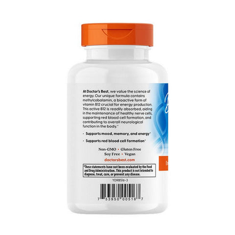 Doctors Best, Fully Active B12, 1500 Mcg, 180 Veggie Caps Doctors Best