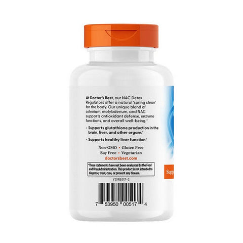 Doctors Best, NAC Detox Regulators, 180 Veggie Caps Doctors Best