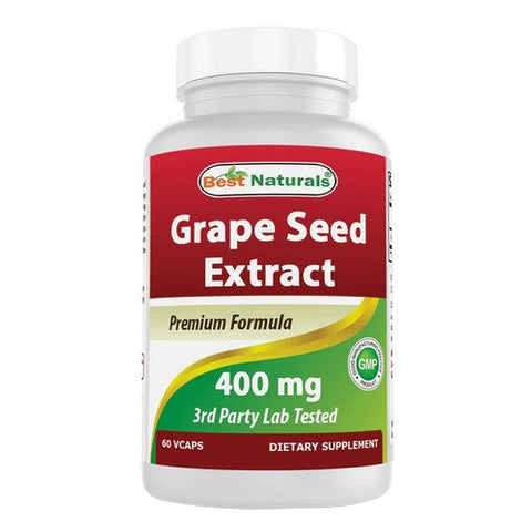 Best Naturals, Grape Seed Extract, 400 mg, 60 Veg Caps Best Naturals