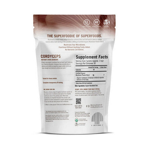 Om Mushrooms, Mushroom Superfood Powder, Cordyceps 60 Grams Om Mushrooms