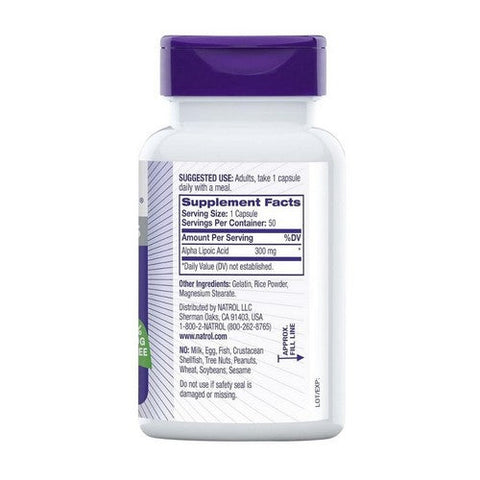 Natrol, Alpha Lipoic Acid, 300 MG, 50 Caps Natrol