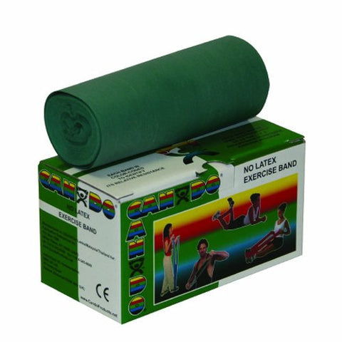 Fabrication Enterprises, Exercise Resistance Band CanDo  Green 5 Inch X 6 Yard Medium Resistance, 1 Each Fabrication Enterprises