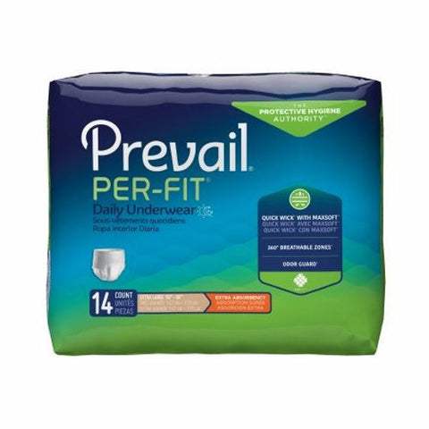 First Quality, Unisex Adult Absorbent Underwear Per-Fit Extra Pull On with Tear Away Seams X-Large Disposable Heavy Absorbency, Case Of 4 First Quality