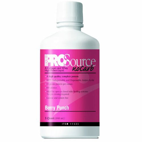 Medtrition, Protein Supplement ProSource NoCarb Berry Punch Flavor 32 oz. Bottle Ready to Use, 30 Oz Medtrition