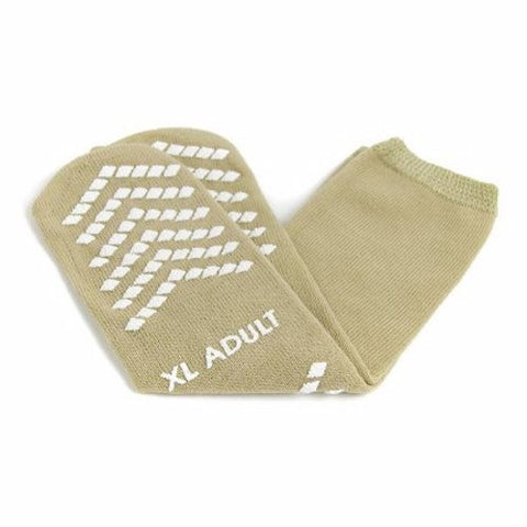 Slipper Socks McKesson Adult X-Large Tan Above the Ankle 1 Pair by McKesson