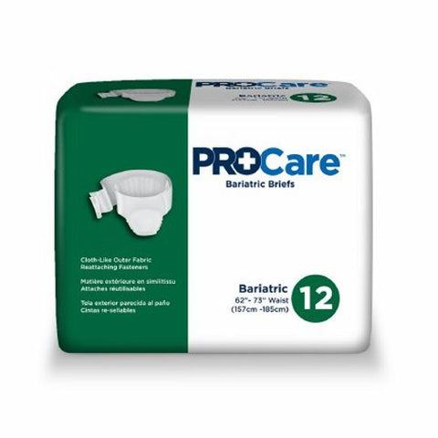 First Quality, Unisex Adult Incontinence Brief ProCare Tab Closure 2X-Large Disposable Heavy Absorbency, Count of 12 First Quality
