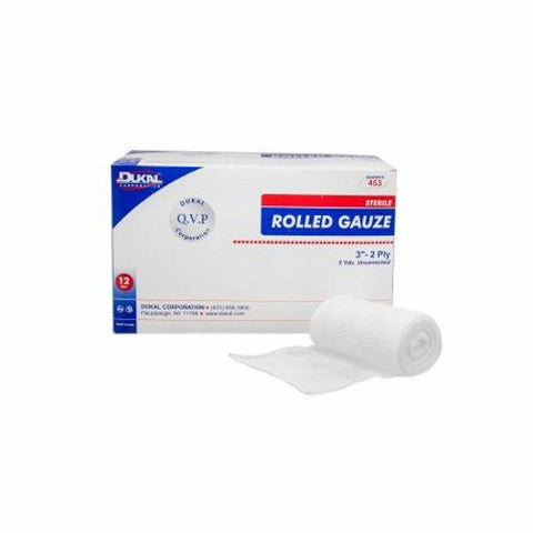Dukal, Fluff Bandage Roll 3 Inch X 5 Yard Sterile, Count of 12 Dukal