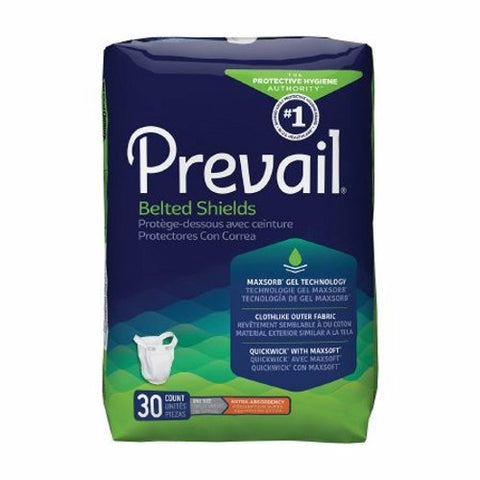 First Quality, Unisex Adult Incontinence Belted Undergarment Prevail  Belted Shields One Size Fits Most Disposable, Case Of 4 First Quality