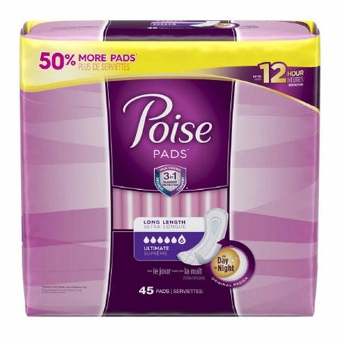 Poise, Bladder Control Pad 15.9 Inch, Pack Of 45 Poise