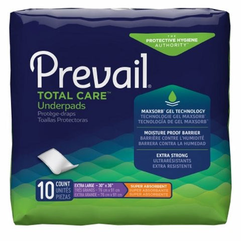 First Quality, Total Care Disposable Underpad Polymer Heavy Absorbency, Count of 10 First Quality