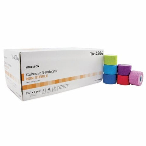 McKesson, Cohesive Bandage 1-1/2 Inch X 5 Yard Self-adherent Closure 16-4304, Count of 1 McKesson