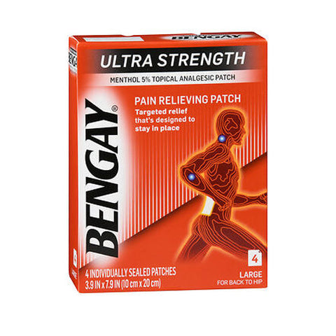 Bengay, Topical Pain Relief Bengay Ultra Strength 5% Strength Menthol Patch 4, Box Of 1 Bengay
