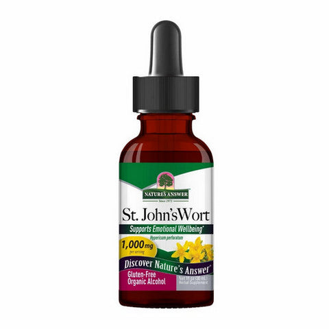 Nature's Answer, St Johnâ€™s Wort Organic Alcohol, 1000 Mg, 1 Oz Nature's Answer